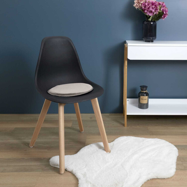 Home Deco Factory 6 stuks anti-slip stoelkussens eetkamer fluweel tbv kuipstoel 34 cm - 3048983 large