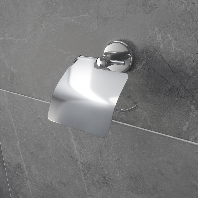 4bathroomz ® oslo toiletrolhouder met klep wc rolhouder - 3048744 large