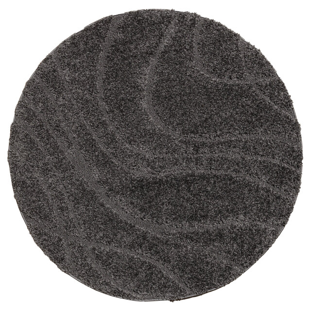 Muratap Luxus shaggy plus hoogpolig vloerkleed skandi design uni effen rond 3046064 large