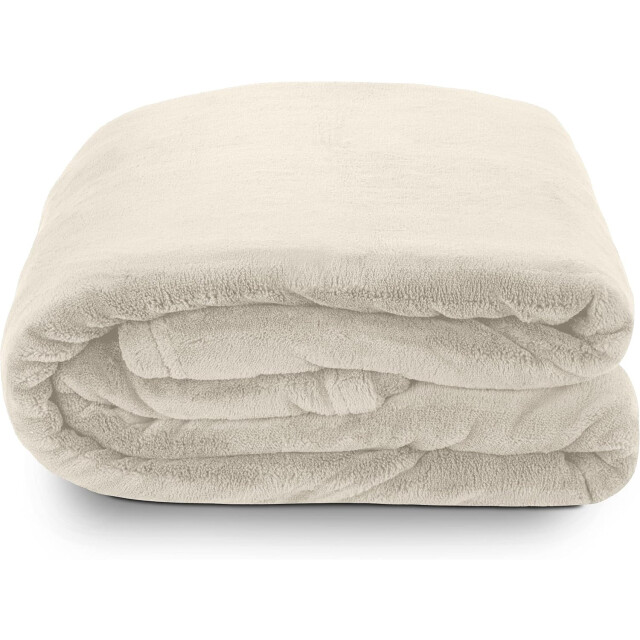 Hanse® Zachte grote fleece plaid 280 grams 150x200 cm creme 3048943 large