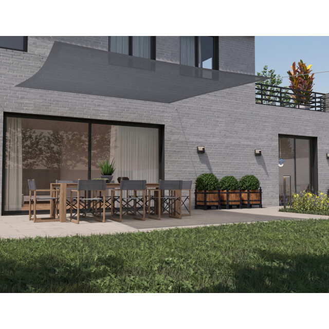 Hanse® Schaduwdoek vierkant waterdoorlatend 5x5 m zonnedoek licht 3048904 large
