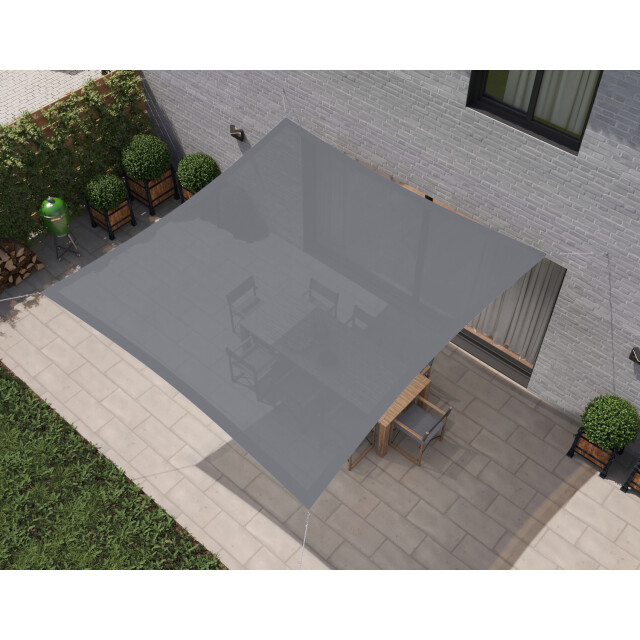 Hanse® Schaduwdoek vierkant waterdoorlatend 5x5 m zonnedoek licht 3048904 large