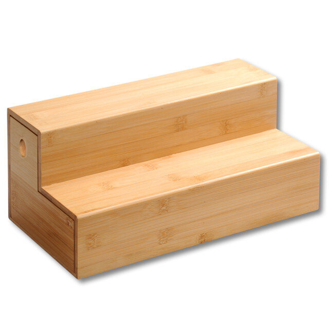 Kesper Keukenrek 2 uitschuifbare lades bamboe 34x15x18 cm - 3048863 large