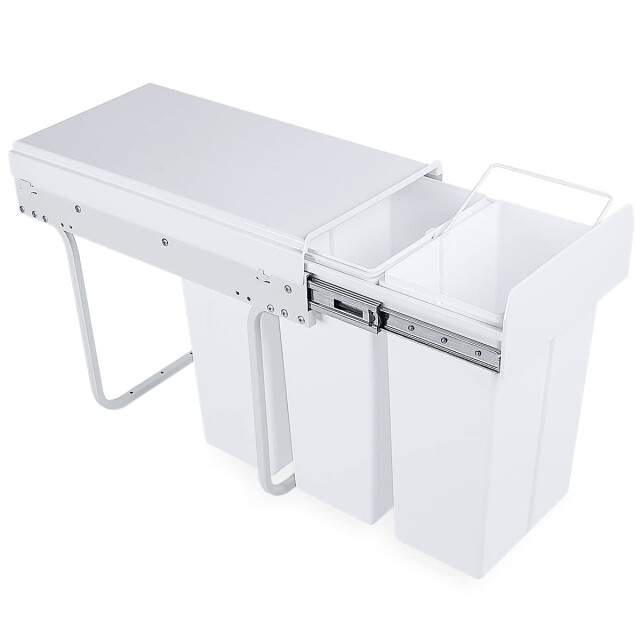4cookz ® trio inbouw prullenbak afvalscheiding 26 cm 3x 10 liter - 3047662 large
