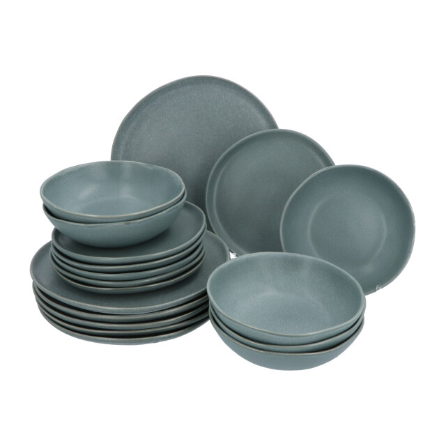 Secret de Gourmet Aardewerk servies spring grey 6 persoons 18-delig - 3047564 large