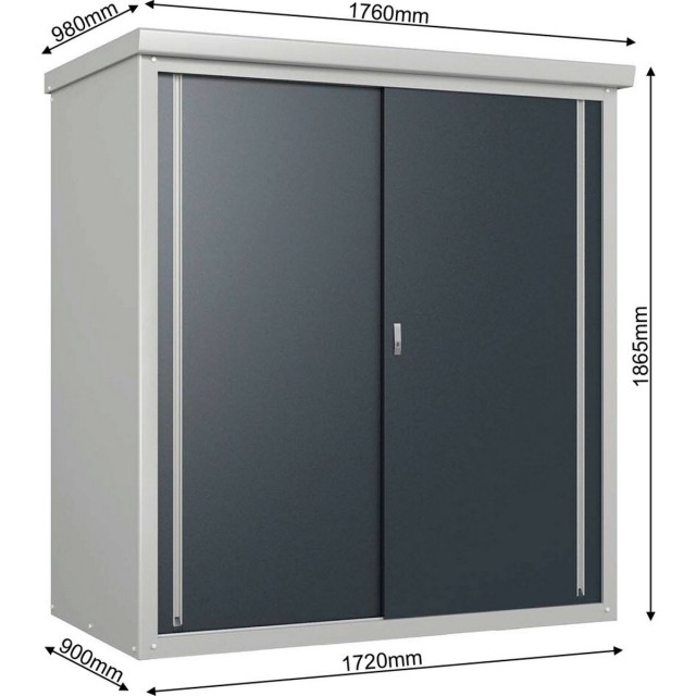 Trimetals Metalen tuinkast guardian tm03000 | 98x172x187 cm incl. 2 3048342 large