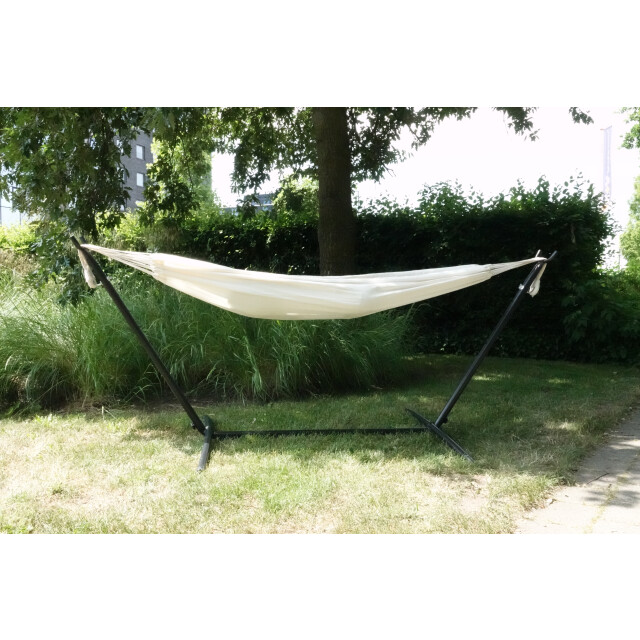 4gardenz ® canvas hangmat beach 200x150 cm -totale lengte 320cm 3048782 large
