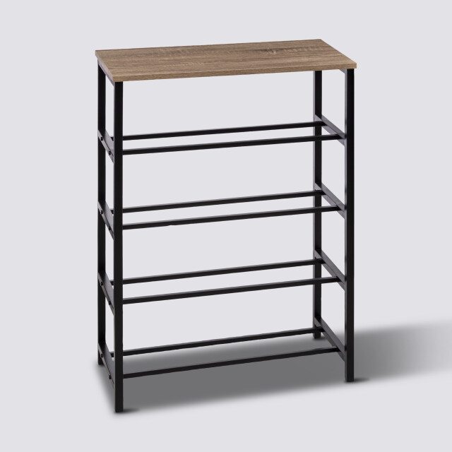 4goodz Schoenenrek 5 lagen 30x63x90 cm schoenenkast zwart/ 3047941 large