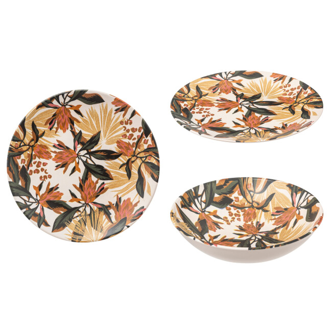 Secret de Gourmet Serviesset 6 persoons tropical boudoir aardewerk servies 18 delig 3047640 large