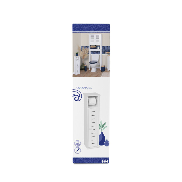 4goodz Toiletrolhouder met toiletroldispenser santorini 18x18x75 cm - 3049040 large