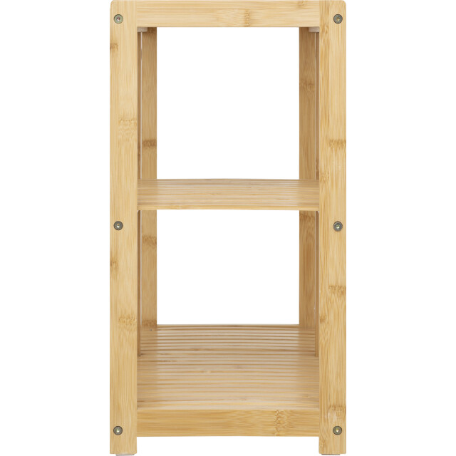 4goodz 3-laags bamboe schoenenrek 70x26x50 cm - 3047940 large