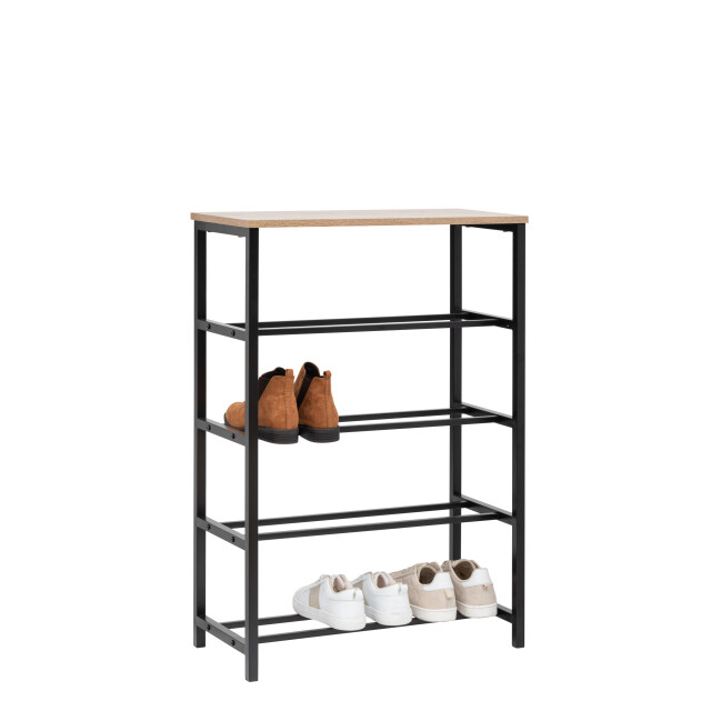 4goodz Schoenenrek 5 lagen 30x63x90 cm schoenenkast zwart/ 3047941 large