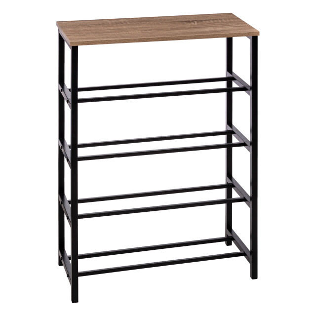 4goodz Schoenenrek 5 lagen 30x63x90 cm schoenenkast zwart/ 3047941 large