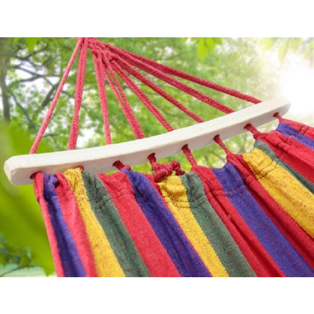 4gardenz ® canvas hangmat met spreidstok 290x150cm 3048780 large
