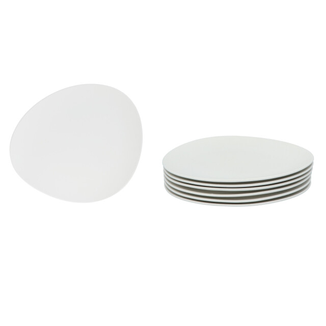4goodz 6 stuks dinerborden xl porselein kei set 6 stuks dinerborden groot 33x29 cm 3048299 large