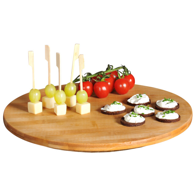 4goodz Draaibaar serveerplateau van bamboe 35 cm doorsnede 3048820 large