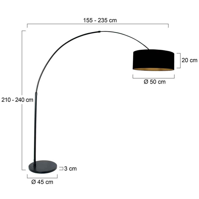 Bright Home Moderne vloerlamp polaris goud 2990830 large