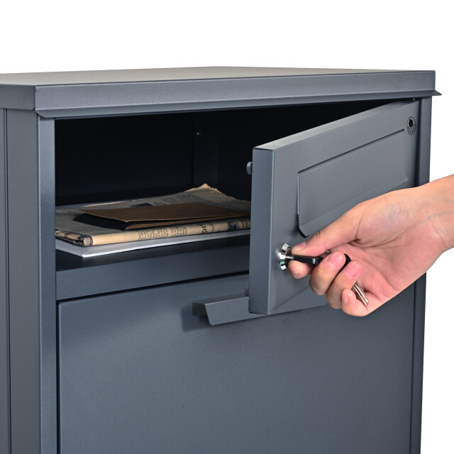 4gardenz ® pakketbrievenbus met apart postvak anti-diefstal staande pakketbox 3047878 large
