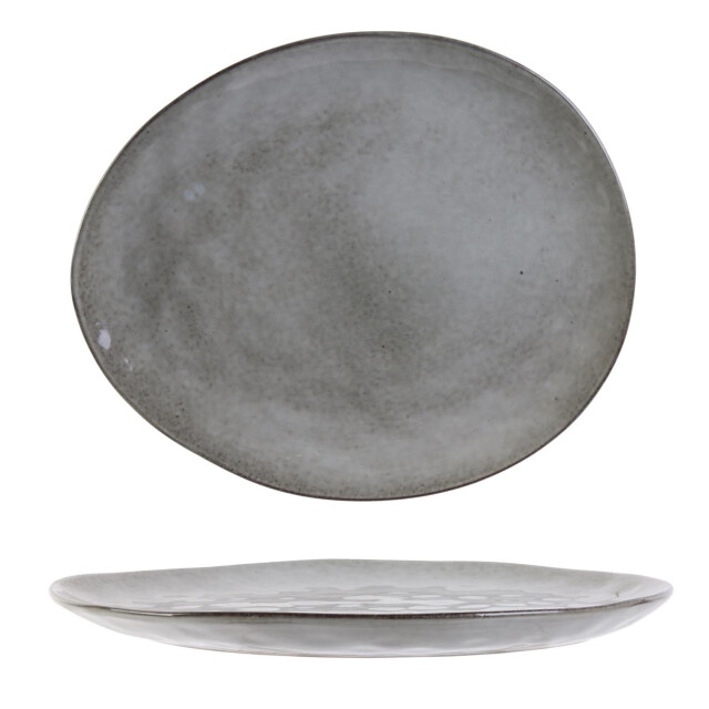 Home Deco Factory 6 stuks dinerborden stone keramiek 28x23x2 cm - 3056960 large
