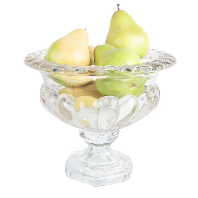 Clayre & Eef Fruitschaal Ø 21x25 cm glas serveerschaal 2798178 large