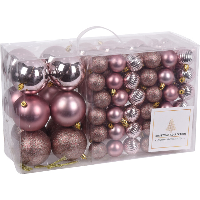 4seasonz Kunststof kerstballen set 94 ballen binnen/buiten gebruik - 3056959 large