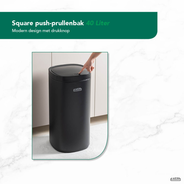 Luzzo ® square touch prullenbak 40 liter - 3047818 large