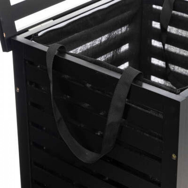 4goodz Bamboe wasmand 75 ltr met deksel en waszak 40x38x58 cm - 3047780 large