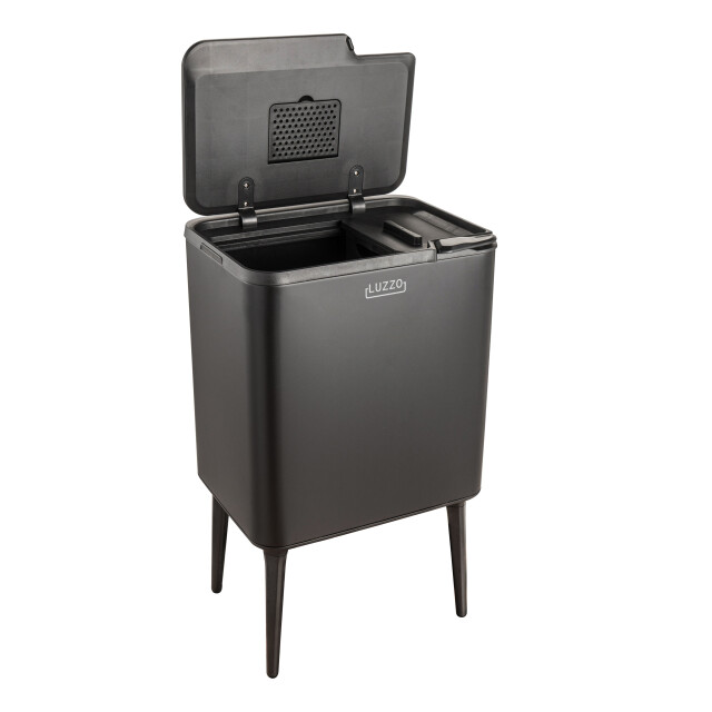 Luzzo ® kansas push/touch prullenbak 36 liter met extra aanrechtafvalbakje - 3047898 large