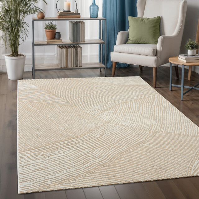 Muratap Japandi abstract vloerkleed laagpolig modern design creme 200x280 3046136 large
