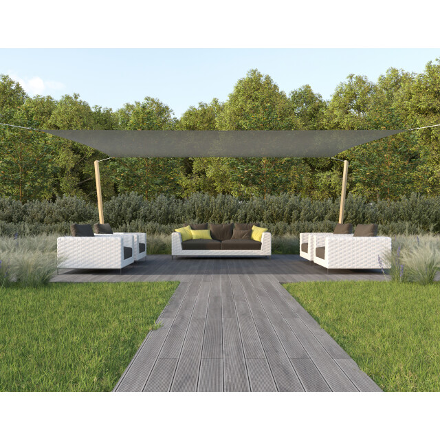 Hanse® Schaduwdoek vierkant waterdoorlatend 5x5 m zonnedoek 3048660 large