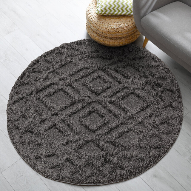 Muratap Luxus shaggy plus hoogpolig vloerkleed hoog laag design - rond zacht 3046058 large