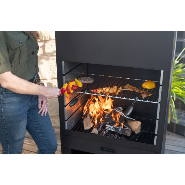 Westmann Barbecue en open haard staal vuurkorf 41x70x229cm wmlg610-b 3049077 large