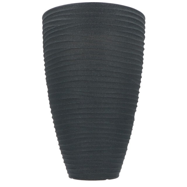 4goodz Plantenbak/bloembak hoog rond 40 cm met ribbels 3047579 large