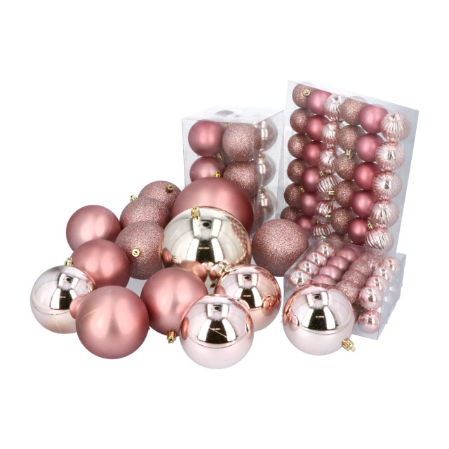 4seasonz Kunststof kerstballen set 94 ballen binnen/buiten gebruik - 3056959 large