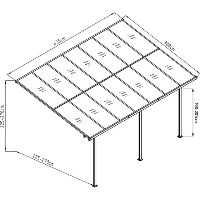 Westmann Si06106 metalen terrasoverkapping 435x300cm - 3048320 large