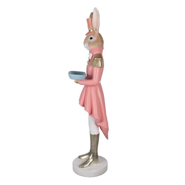 Clayre & Eef Beeld konijn 124 cm roze keramisch materiaal paasdecoratie 2825379 large