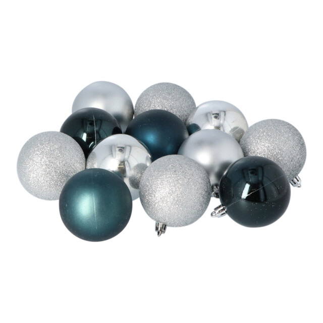 4seasonz ® kunststof kerstballen set 120 ballen plastic /donkerblauw 3047658 large