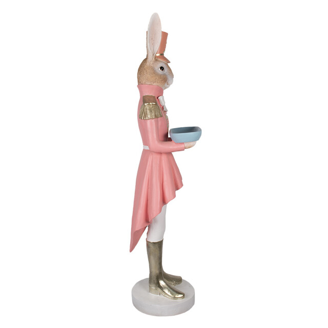 Clayre & Eef Beeld konijn 124 cm roze keramisch materiaal paasdecoratie 2825379 large