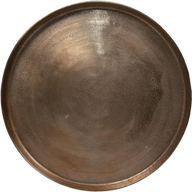Vtw Living Moderne bijzettafel van metaal rond zwart brons ronde salontafel - 3058798 large