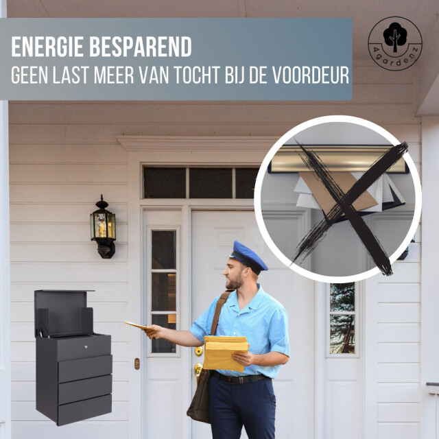 4gardenz ® grote pakketbrievenbus wand model lines pakketbox hangend 3047880 large