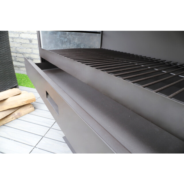 Westmann Barbecue en open haard staal vuurkorf 50x90x160 cm wmlg868-b 3049076 large