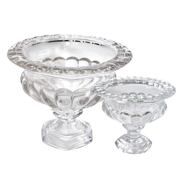 Clayre & Eef Fruitschaal Ø 21x25 cm glas serveerschaal 2798178 large