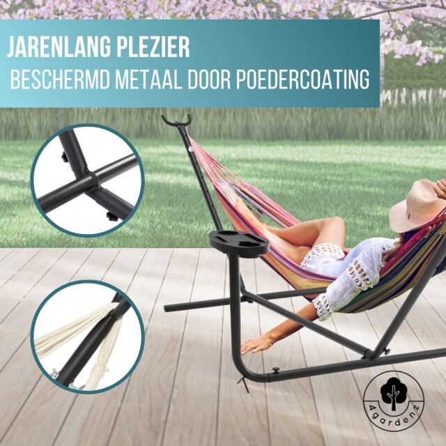 4gardenz ® universele hangmatstandaard met tafel tot 150 kg inclusief 3048776 large