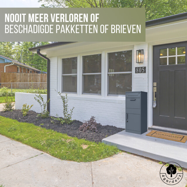 4gardenz ® pakketbrievenbus met apart postvak anti-diefstal staande pakketbox 3047878 large