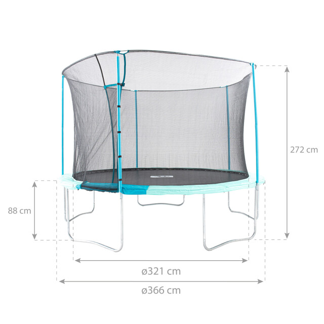 TP Toys Trampoline 366 cm met veiligheidsnet zwart/ 3048015 large