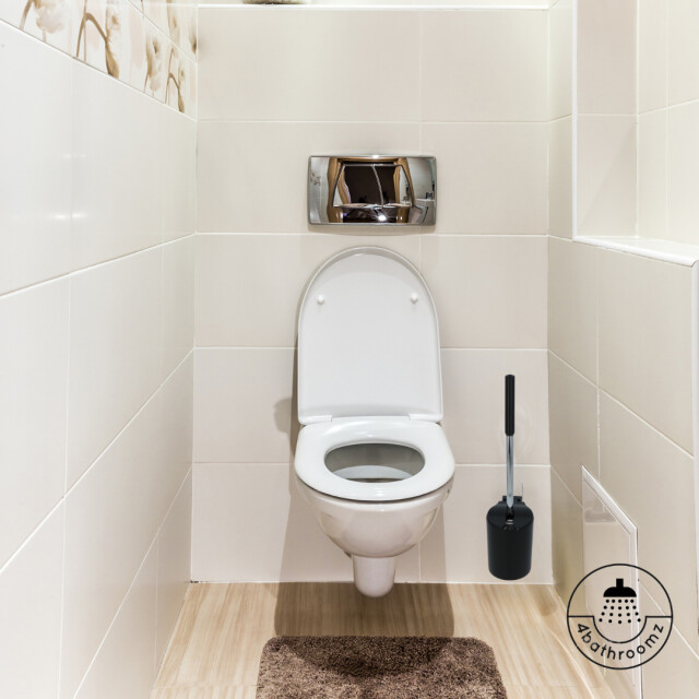 4bathroomz ® dichte toiletborstel met wandhouder automatische wc borstel 3048975 large