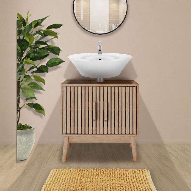 Home Deco Factory Wastafelonderkast klaus met uitsparing 30x60x70 cm wastafelmeubel 3047797 large