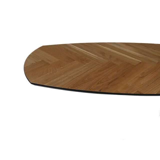 HSM Collection -tafelblad fishbone danish 120x60x3 naturel/zwarte rand eik 3042536 large