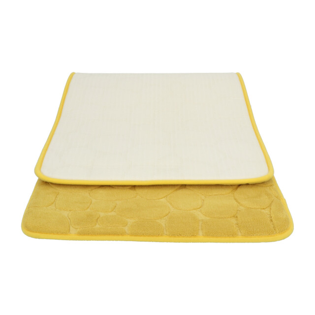 4goodz Pebbles traagschuim douchemat dubbele wasbak 120x45 cm - 3048937 large