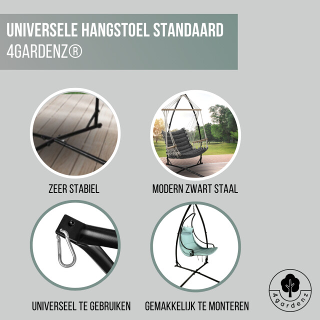 4gardenz ® universele hangstoel-standaard max 150 kg - 3048796 large